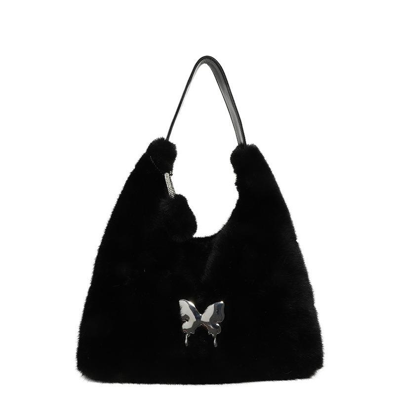 Large Capacity Plush Bag, New Women's Bag, Lazy Premium Plush Shoulder Bag, Commuter Tote Bag.