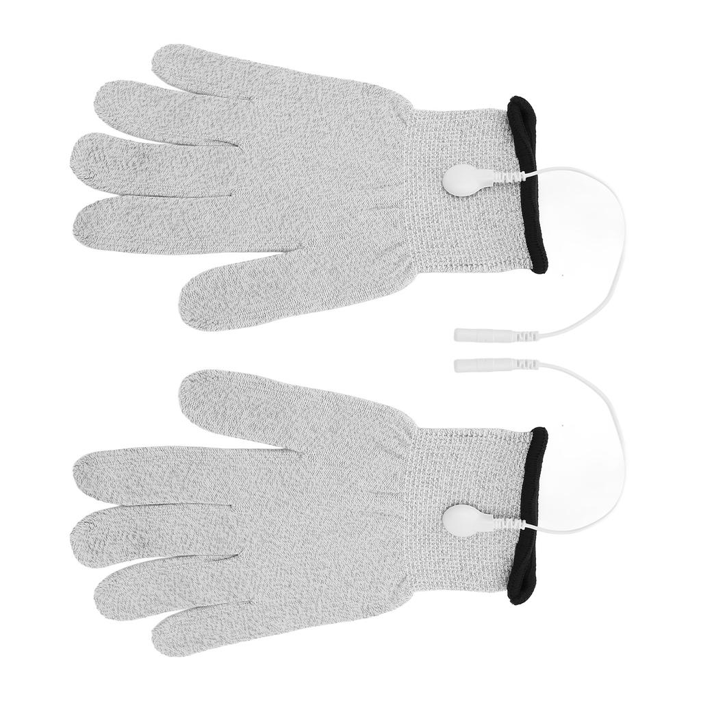 Electrode Gloves Conductive Fiber Electrode Massage Gloves with Lead Wires for Pain Injuries