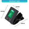 Guitar Capo Metronome Rotatable Musical Instrument Tuner, Guitar Tuner Clip On, Digital Electric Tuner with LCD Display