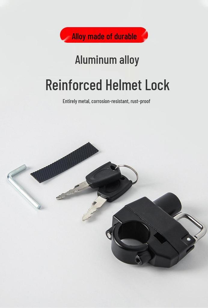 Electric Bike Helmet Anti-Theft Lock - Universal Motorcycle Handlebar Hook Cap
