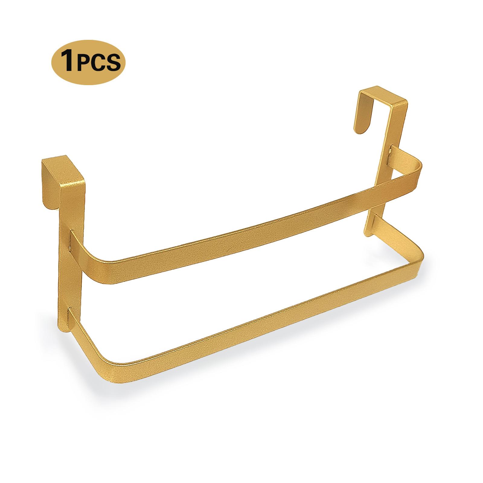 

Kitchen Cabinet Towel Rack Double Towel Bar Over Door Towel Holder Bathroom Kitchen Hanging Rack No Drill Towel Rail золотий
