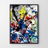 Poster Colorful Paint Splatters Abstraction