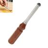 Manual Hand Tool with Wooden Grip and Metal Head, 7.09 In Adhesive Mark Removal Aid for Flat-Area Care, Close Cleaning and DIY W