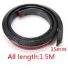 1.5 M Car Tail Carbon Fiber Spoiler Rubber Body Kit Trim Sticker Universal