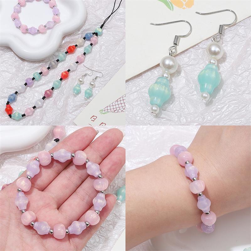 10x12mm Resin Starry Sky Lantern Beads Loose Spacer Beads for Bracelet Earring Necklace Keychain DIY Jewelry Making Accessories
