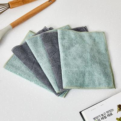 WOW Absorpčný Farebný Mikrovláknový Antibakteriálny Uterákový Set 5 ks - Zelený_CL0923001