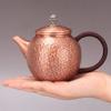 Vintage Small Size Copper Coffee Pot,Hammer Texture Weave Handle 300 Ml Heat Resistant Filter Water Kettle,Handcrafted Teapot