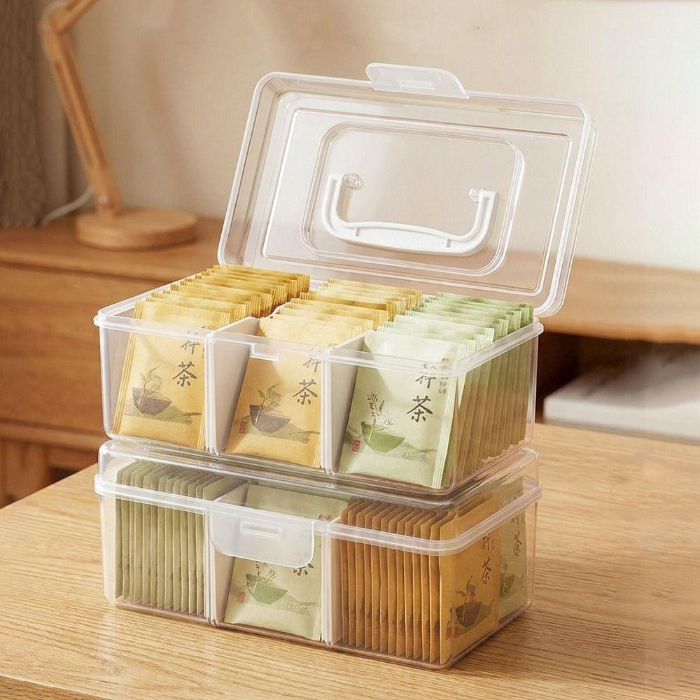 Sealed Tea Bag Storage Box Large Capacity Sugar Packet Storage Box Tea Room