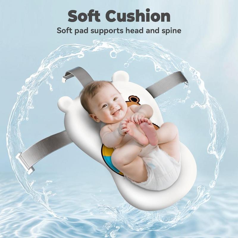 Portable Travel Baby Bath Tub for Toddler 0-36 Month,foldable Bathtub with Real-time Temp Monitor&Soft Cushion for Newborn
