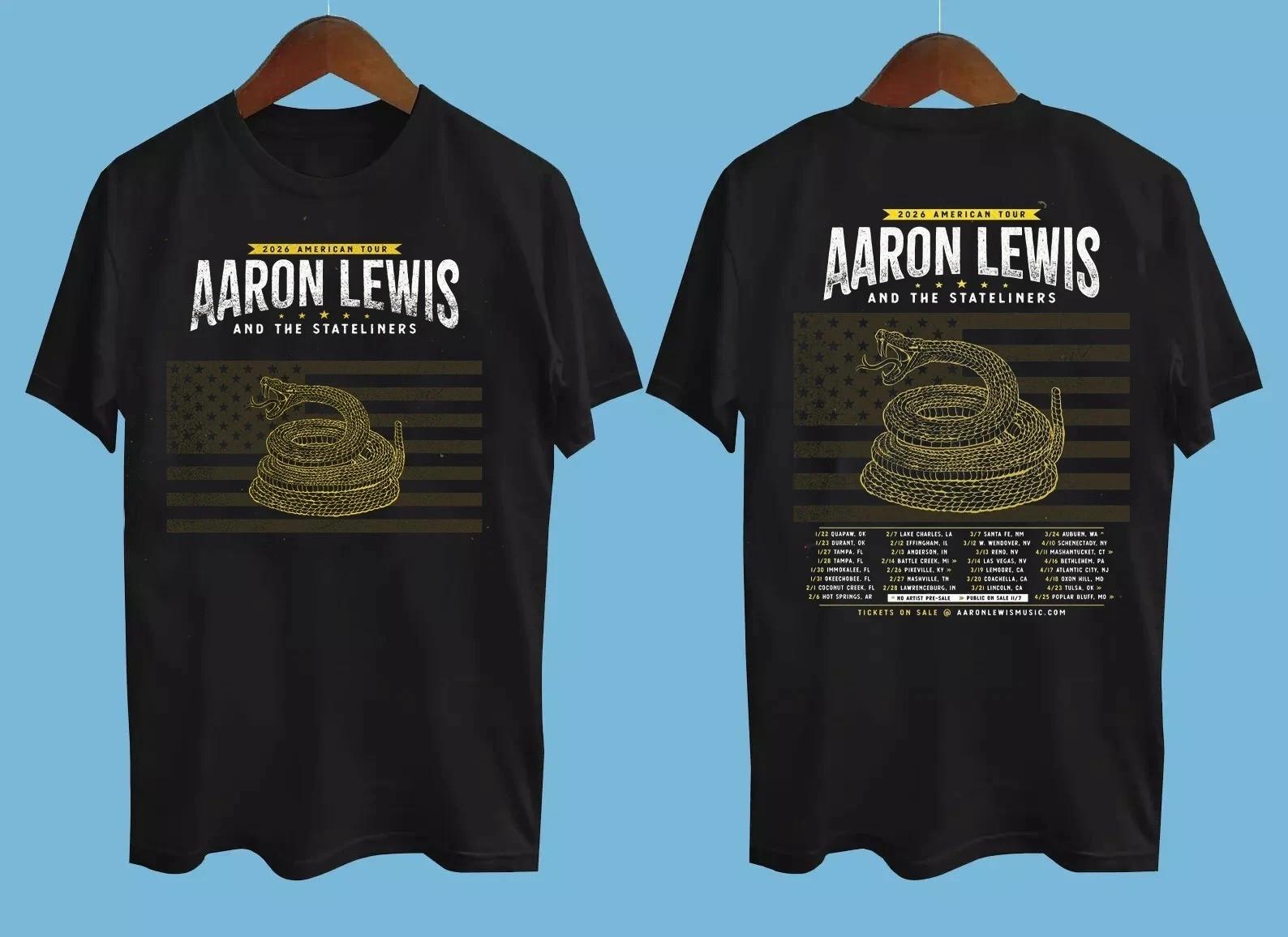 Aaron Lewis The 2026 American Tour T shirt Size S-5XL M