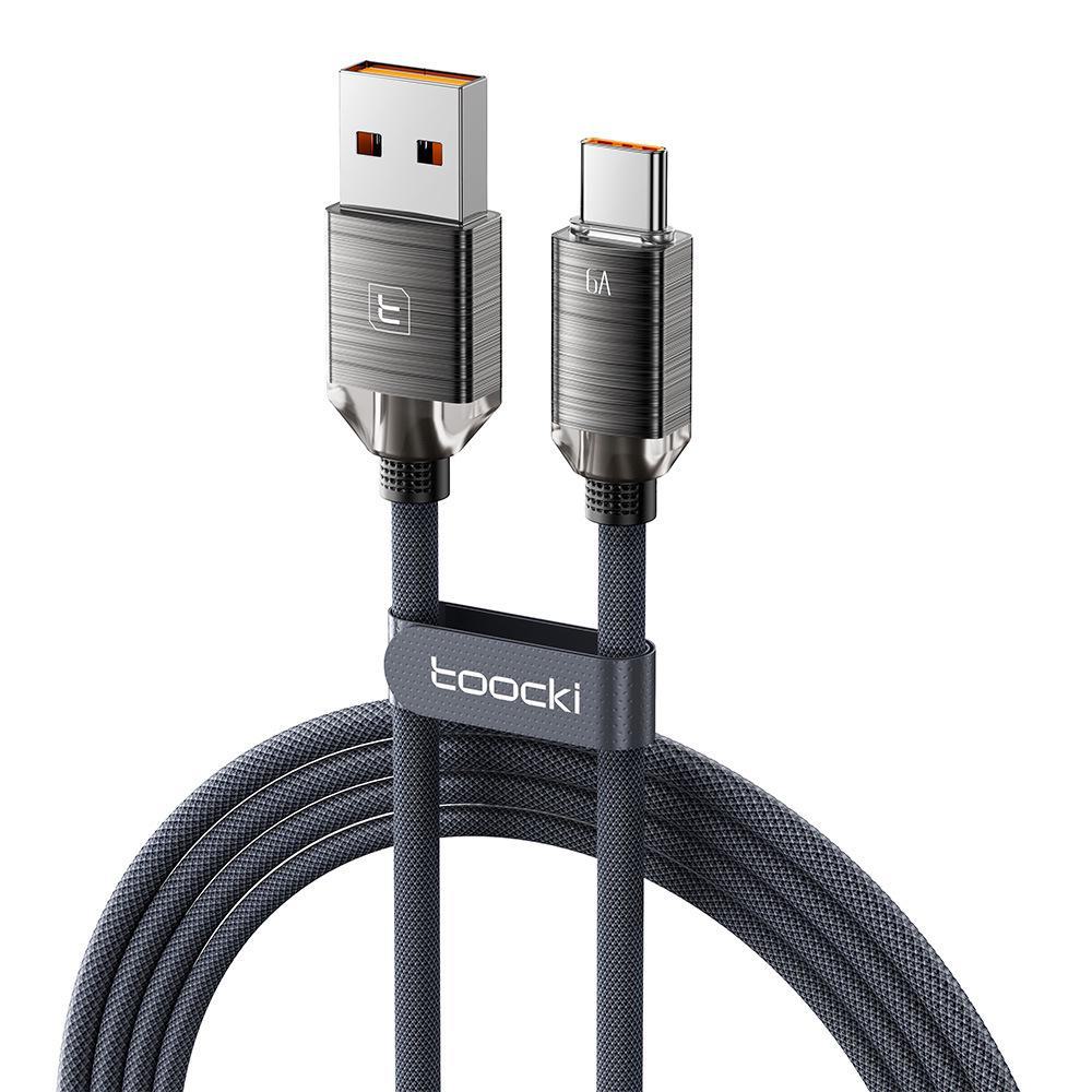Tuqi PD100W Fast Charging Aluminum Alloy Dual Type-C Braided Data Cable for Huawei, Apple, and other 15 Mobile Phones.
