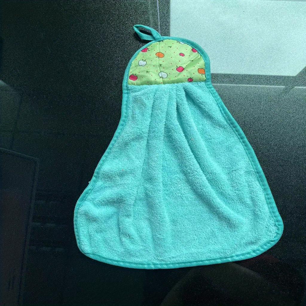 3pcs Coral Velvet Bathroom Supplies Soft Hand Towel Absorbent Cloth Dishcloths Hanging Cloth Kitchen Accessories 30*38cm