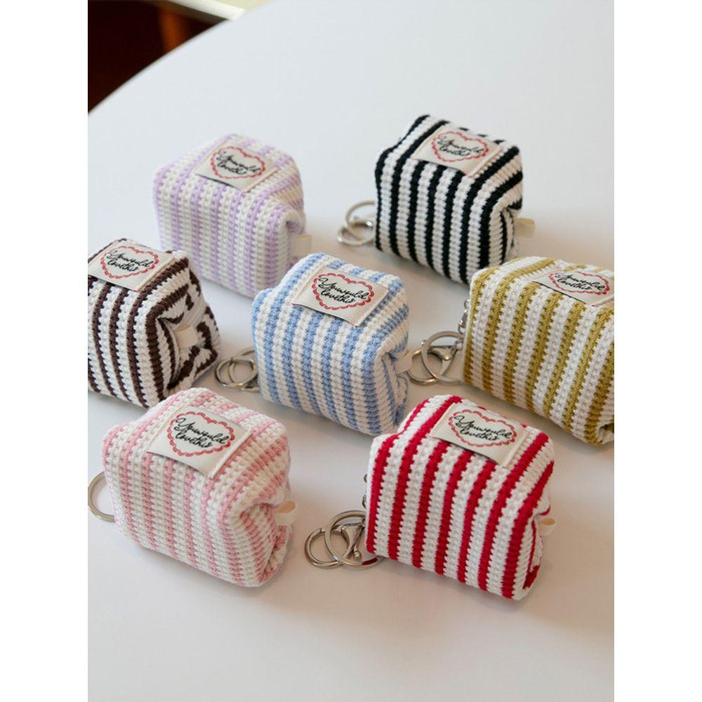 

YouWouldLoveThisRecipe Knit Keyring Pouch Keyring (7 colors) pink