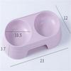 Double Bowl Food Feeder Pet Drinking Tray Feeder For Cats Dogs Supplies