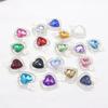 New 10 Piece 22 * 30mm Peach Heart Rhinestone Pearl Alloy Flat Bottom Button DIY Phone Case Hair Accessories Gift Box Clothing D