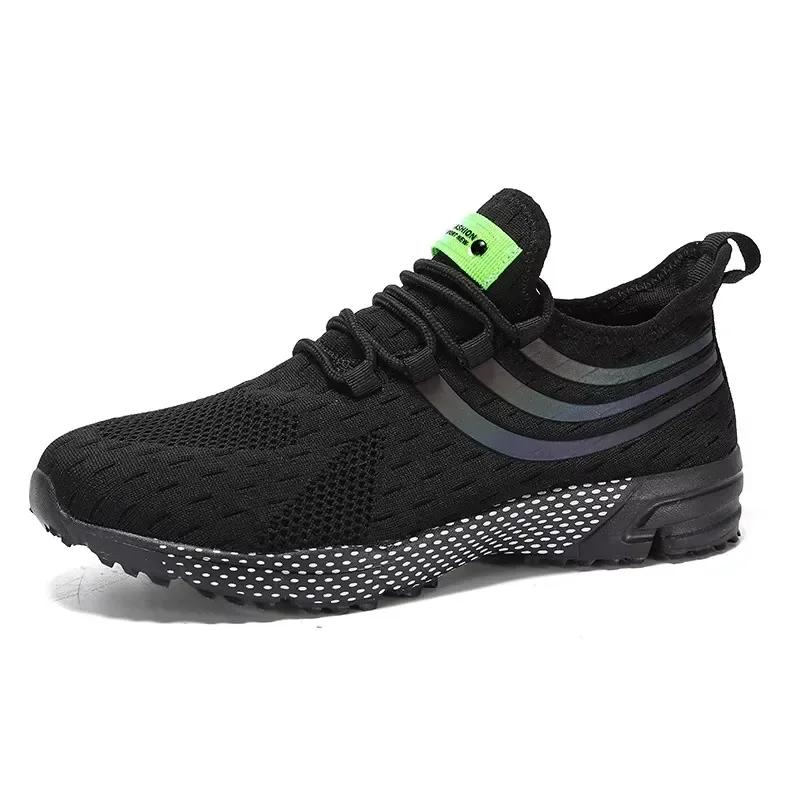 

Summer Men s Shoes Knitted Mesh Breathable Non Stuffy Feet Comfortable Non Slip Sole Outdoor Jogging Walking Tennis Trend Shoes 41
