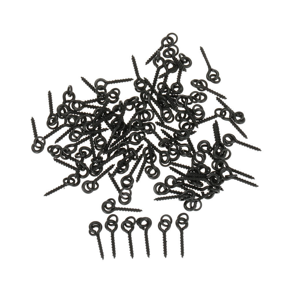 100Pcs Threaded Boilie Bait Screws for Carp Hair Rigs Hooks Carp Fishing Terminal Tackle