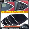 For Mazda 3 Axela 2014-2018 Accessories Car Rear Louver Window Side Shutter Cover Trim Sticker Vent Scoop ABS Carbon Fiber Black