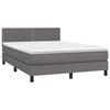 Maison Exclusive - Sommier à lattes de lit avec matelas et LED Gris 140x200 cm