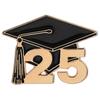Graduation Cap Brooch Set Elegant Alloy Hat Lapel Pins Graduation Hat Pin For 2025 Graduate Women Celebrations
