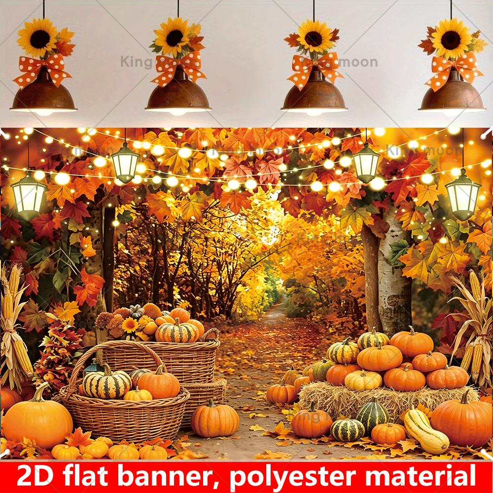 2D platte banner 1 stuk per verpakking. Herfst Thanksgiving oogst decoratie banner.zyc