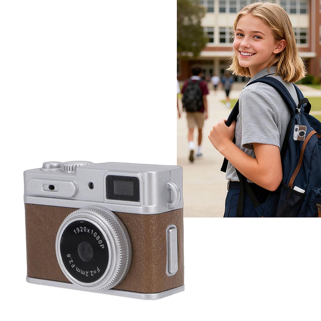 Keychain Digital Camera 1080P FHD Tiny Video Camera 0.96in Screen Vintage Portable Video Recorder