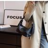IELGY Retro Sweet Cool Style Fashionable All-Match Black Shoulder Armpit Bag