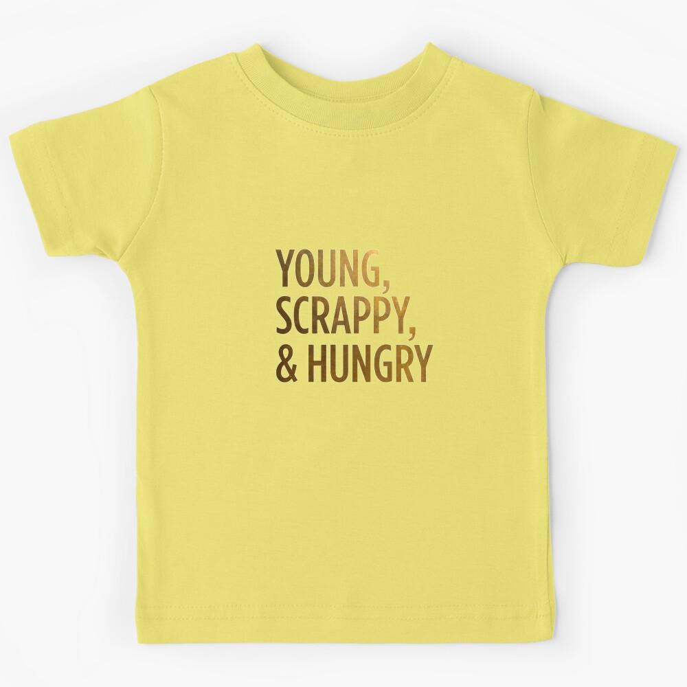 Young Scrappy and Hungry Hamilton Musical Kids T-Shirt 170