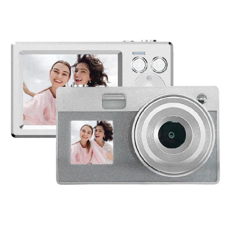 

Student Camera Retro Silver 5000W Sensoring 16x Magnification Double Screens Extended Battery