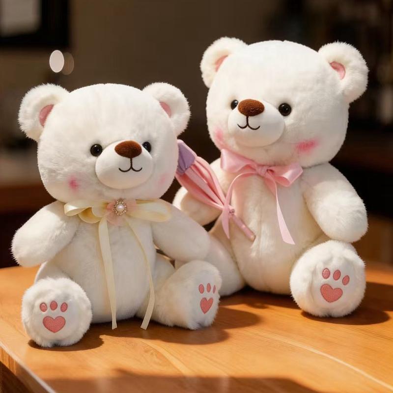 Garden Little Bear Series Plush Toys Cozy Sitting Pose Cartoon Tulip Flower Bear Doll Cute Room Decor Sweet Gift To Girls
