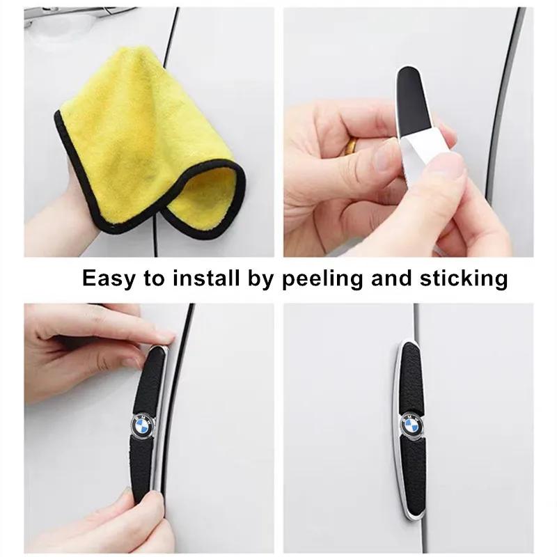 4Pcs Car Door Anti-scratch Protector Strip Sticker Trim Accessories Fit For BMW M Series E46 E90 E60 F30 F10 E39 E36 F20 G30 G20 FB0