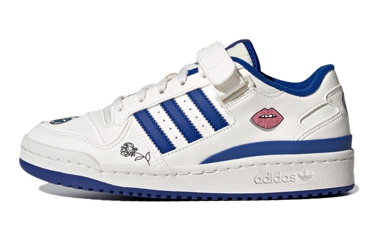 

Adidas Originals FORUM Low J Abrasion Resistant Low top Kids Skateboarding Shoes White Blue FX6714 36