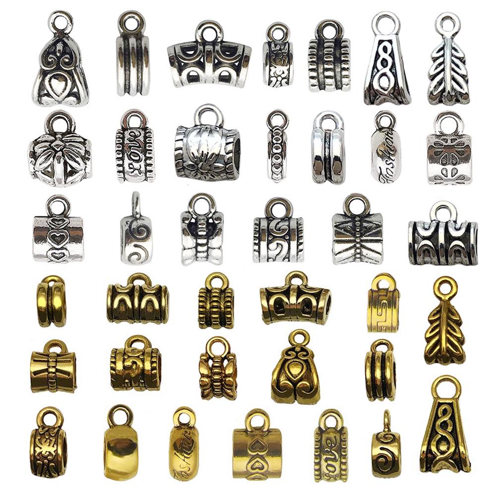 DIY Electroplated Jewelry Kit: Alloy Pendant Connector, Clasp, Jump Ring, Spacer Bead for Bracelets & Necklaces