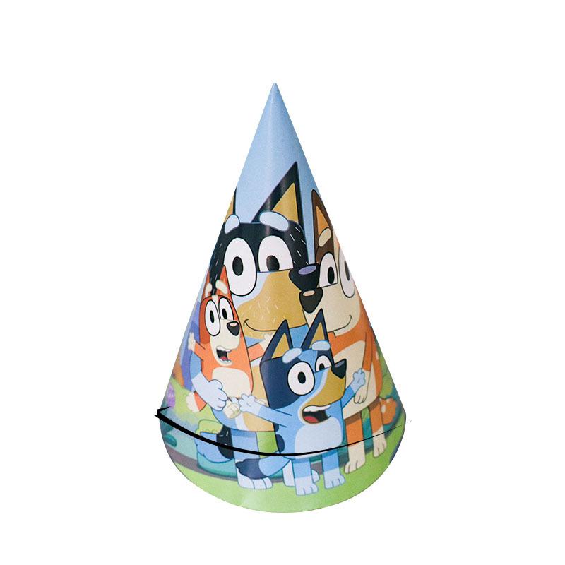 Bluey Birthday Party Supplies Disposable Tableware Set Cups Napkins Plates Hanging Swirls Banner For Boys Kids Party Decoration