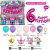 New Unicorn Themed Balloon Party Set Birthday Party Baby Shower Arrangement Aluminum Film Column Digital Latex Balloon Arrangeme