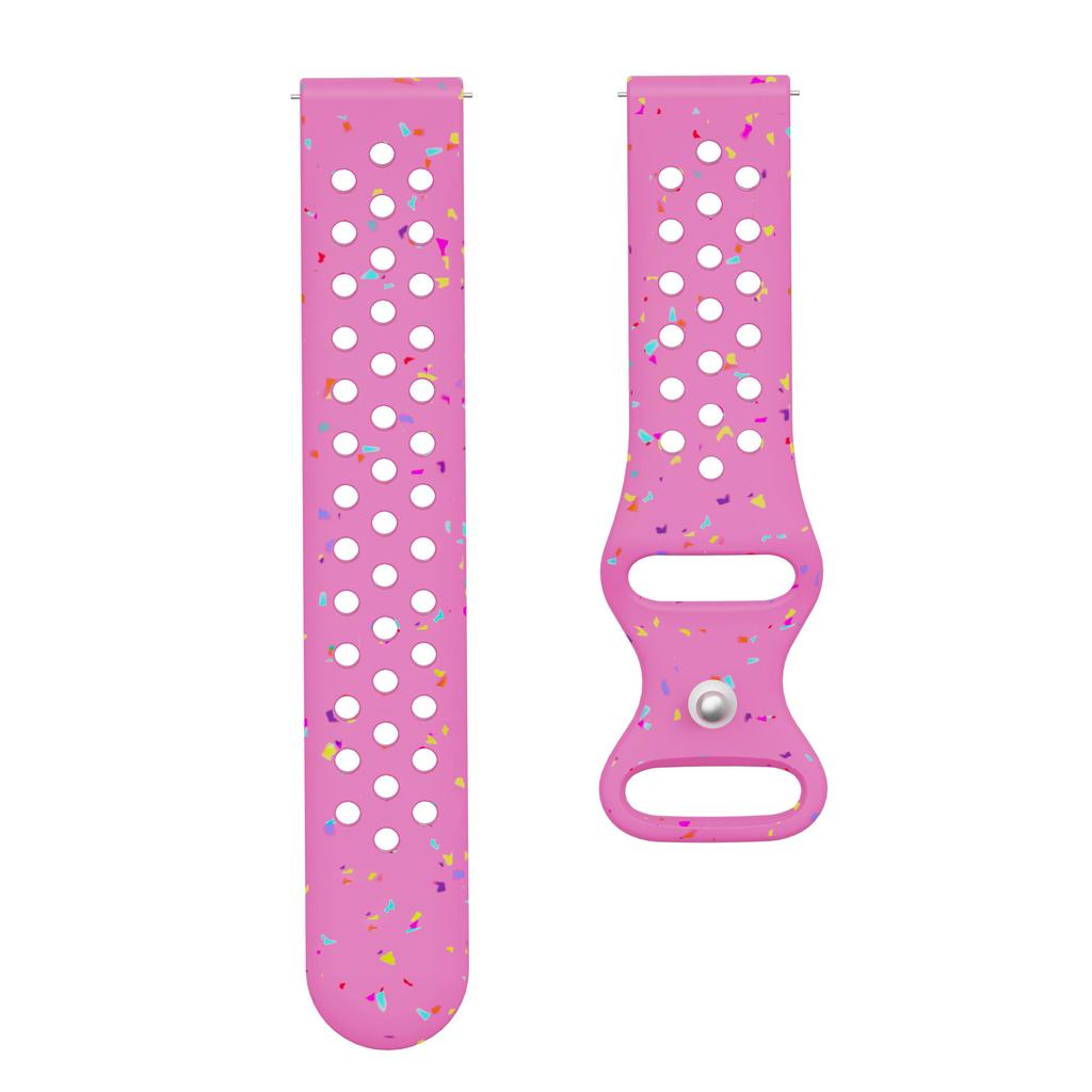 20/22mm Round Hole Silicone Strap Suit for Samsung Watch Series In 20/22mm Width Eco-friendly Silicone Strap with Grainy Pattern