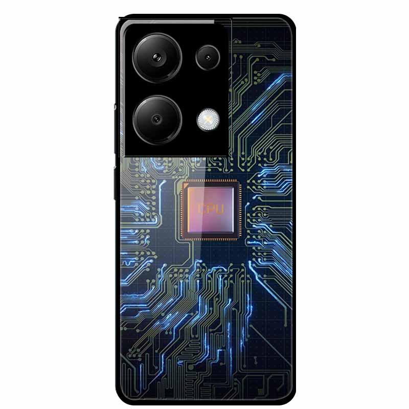 Redmi NOTE 13 PRO 4G Case with Tempered Glass & Aesthetic Color Painting
