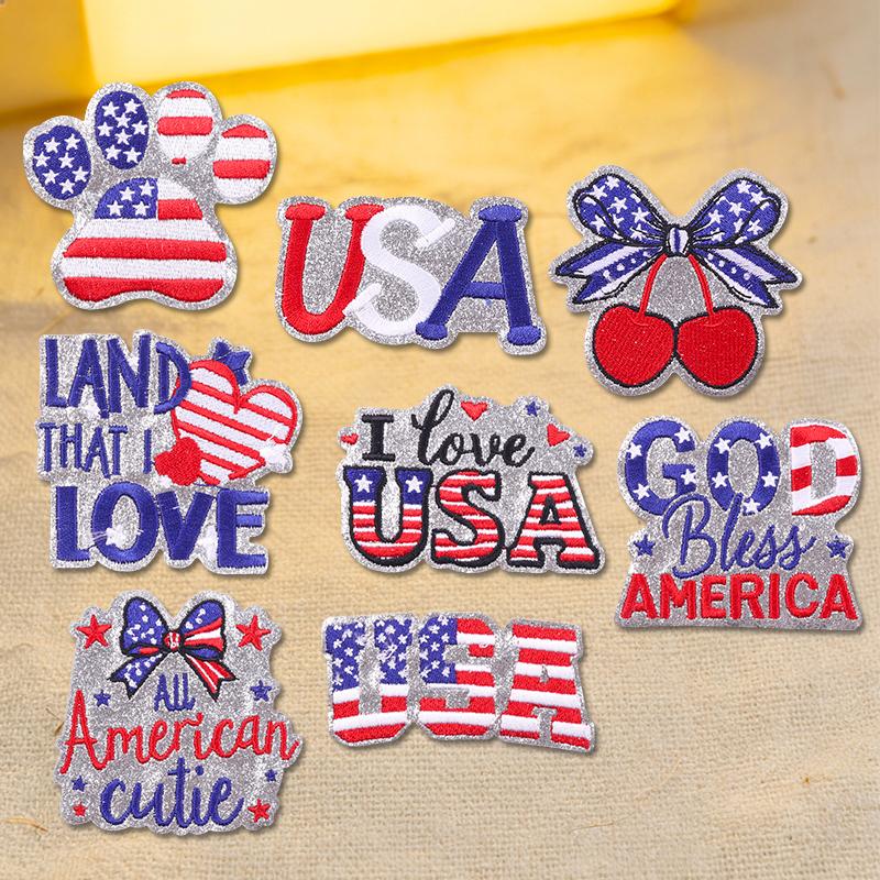 New America's 250th Anniversary Embroidered Patches DIY Iron On Patches For Clothing Statue Of Liberty Flag Eagle Patch Armband