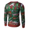 Men's Round Neck Slim Fit Long Sleeve Top Christmas Print T-shirt