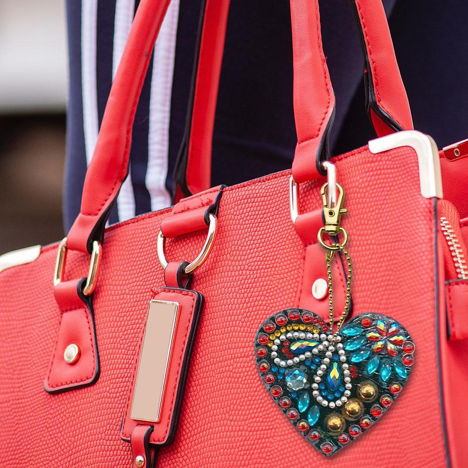 

5pcs DIY Full Special Shaped Love Heart Diamond Painting Keyring Cross Stitch Mosaic Keychain Decor Pendant China Mainland