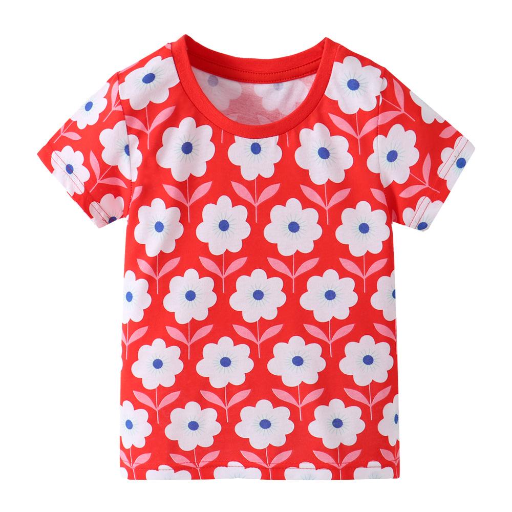 Children s T-shirt girls short-sleeved T-shirt small and medium-sized children summer new children s T-shirt 100