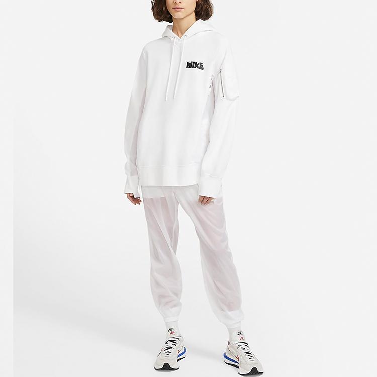 Nike X Sacai Hoodie White Men Tops CW2419-100