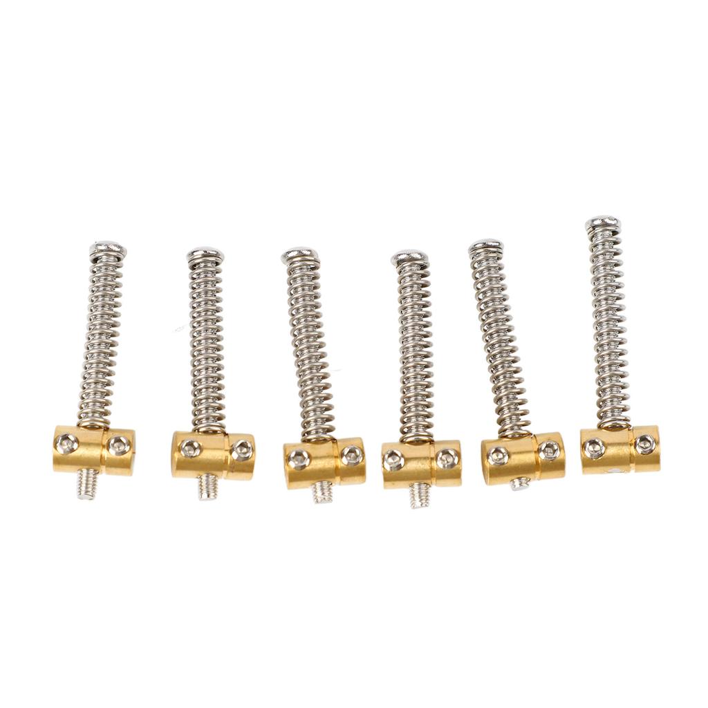 6Pcs Brass Saddles Set for TL Tailpiece Telecaster Electric Guitar Replacement Parts