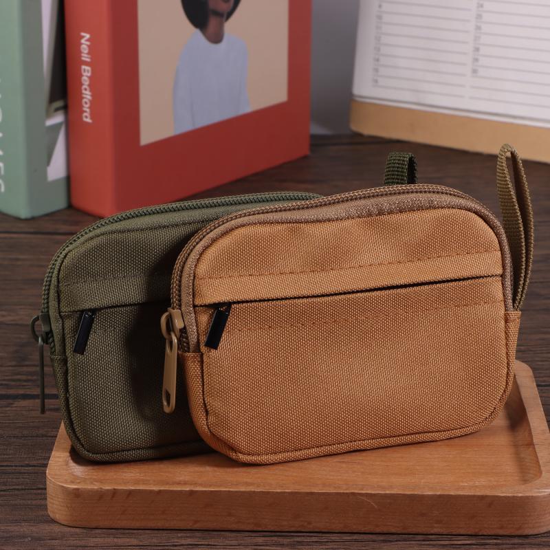 Oxford-stoff Herre Lommebok Ørepropp Oppbevaringsveske Kredittkortholder Etui For Gutter Jenter Reise Bankkort Organiserer Glidelås Myntpung