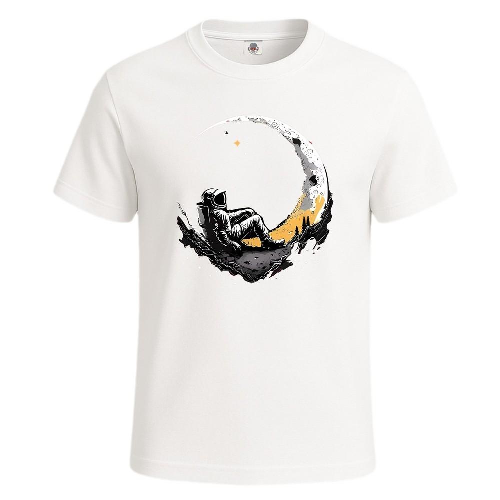 Spaceman man on the moon space lover mens t shirt gift party tee top 2XL