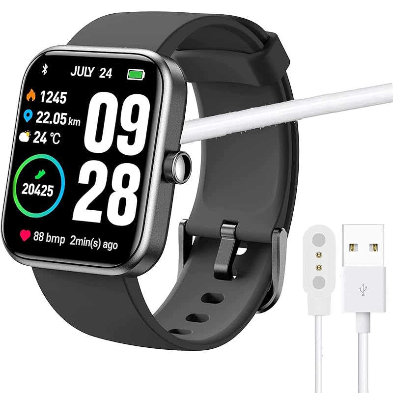 Compatible with TOZO S2 Charger, Magnetic USB Charging Cable Replacement Charger Cable Compatible with TOZO S2 1.69/ENOMIR ID208 Smartwatch/ID208 белый