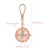 Schlüsselanhänger Uhr Clip Karabiner Uhr Anhänger Uhr Blume Damen Analog Wasserdicht Roségold Modeaccessoire