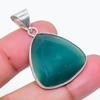 Natural Green Onyx Gemstone 925 Sterling Silver Jewelry Pendant 1.38" AP-16370