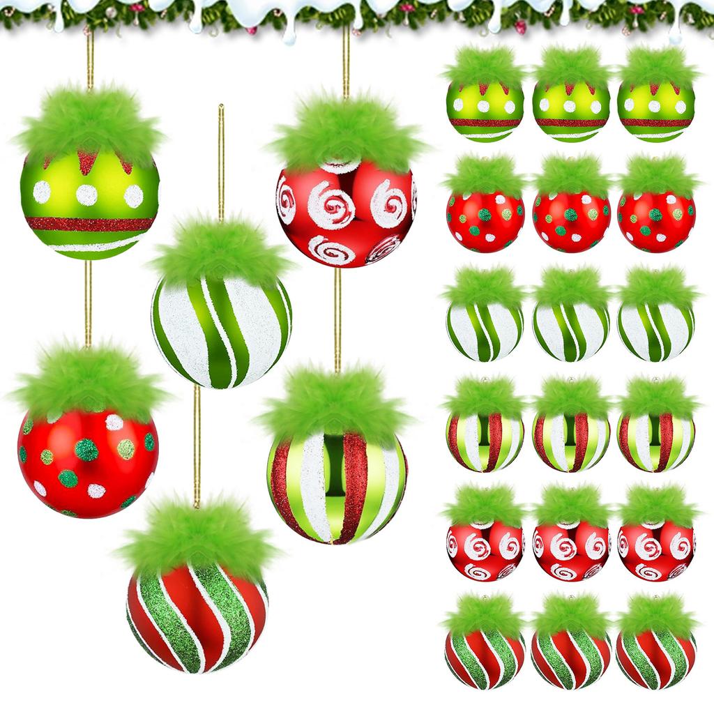 6CM Weihnachtskugel-Set (18 Stück) - Weihnachtsszene Dekorationen, Weihnachtskugel