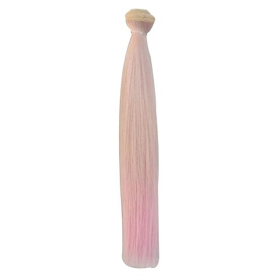 Gradient Long Straight Wig Synthetic Hair Extension Accessory for DIY BJD Doll